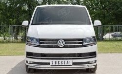 21 699 р. Защита переднего бампера (2 трубыØ42 мм, нержавейка) SLITKOFF Volkswagen Caravelle T6 дорестайлинг (2015-2019)  с доставкой в г. Краснодар. Увеличить фотографию 2