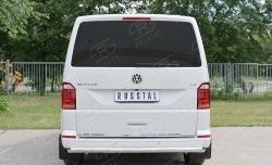 17 499 р. Защита заднего бампера (Ø63 мм, нержавейка, длинная база) SLITKOFF Volkswagen Multivan T6 дорестайлинг (2016-2019)  с доставкой в г. Краснодар. Увеличить фотографию 2