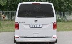 16 699 р. Защита заднего бампера (Ø75x42 мм, нержавейка, длинная база) Russtal Volkswagen Caravelle T6 дорестайлинг (2015-2019)  с доставкой в г. Краснодар. Увеличить фотографию 4