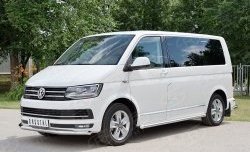 17 499 р. Защита переднего бампера (Ø63 мм, нержавейка, короткая база) SLITKOFF  Volkswagen Multivan  T6 - Transporter  T6  с доставкой в г. Краснодар. Увеличить фотографию 3