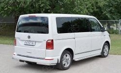 13 449 р. Защита заднего бампера (Ø42 мм, нержавейка, короткая база) SLITKOFF Volkswagen Multivan T6 дорестайлинг (2016-2019)  с доставкой в г. Краснодар. Увеличить фотографию 3