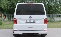 13 449 р. Защита заднего бампера (Ø42 мм, нержавейка, короткая база) SLITKOFF Volkswagen Multivan T6 дорестайлинг (2016-2019)  с доставкой в г. Краснодар. Увеличить фотографию 4