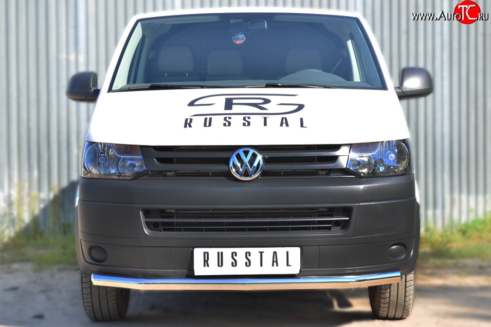 17 499 р. Одинарная защита переднего бампера диаметром 63 мм SLITKOFF  Volkswagen Transporter  T5 (2009-2015) рестайлинг  с доставкой в г. Краснодар