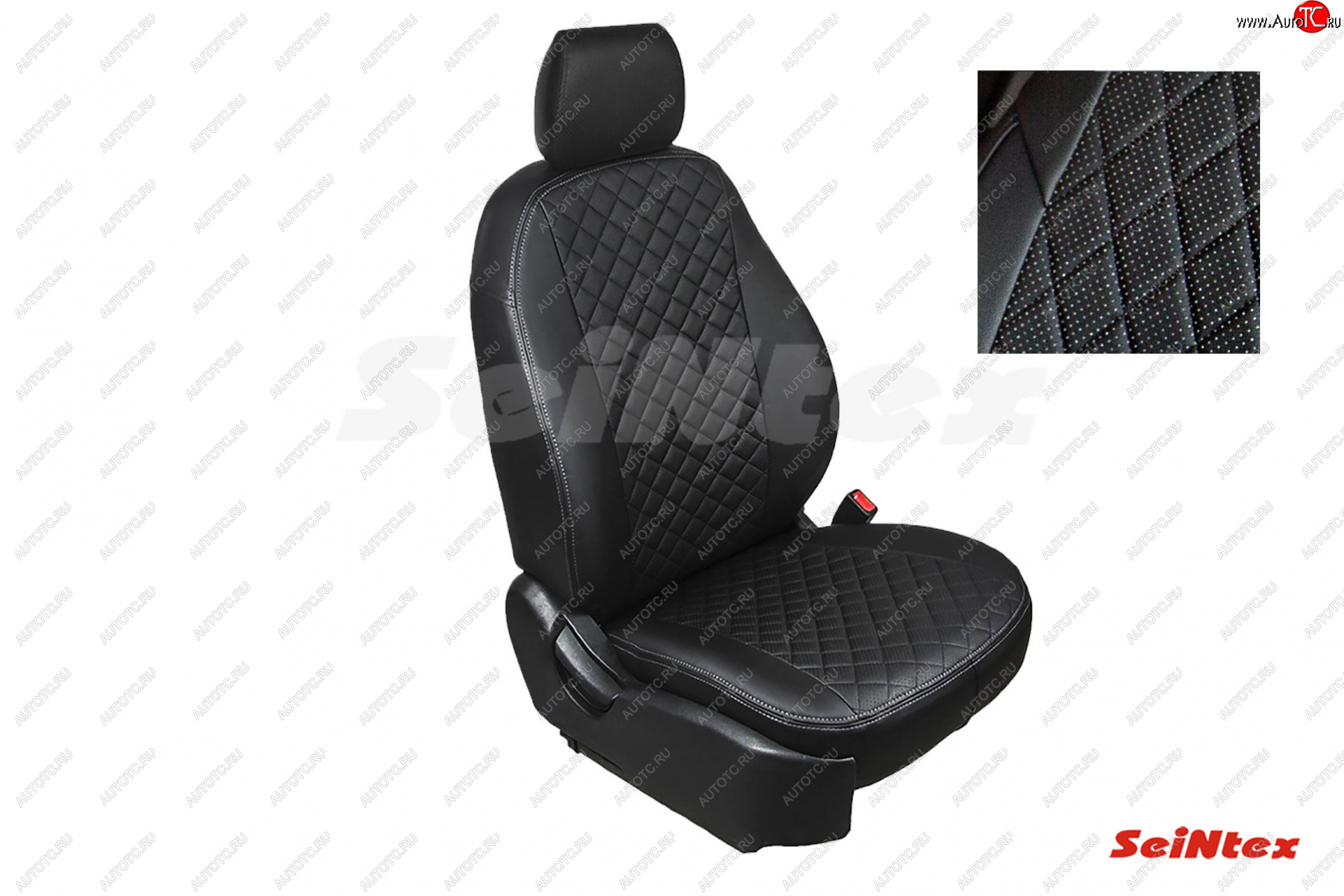 6 699 р. Чехлы для сидений Seintex Ромб (экокожа, Trend, передний подлокотник, airbag) Volkswagen Tiguan Mk2 дорестайлинг (2016-2020)  с доставкой в г. Краснодар