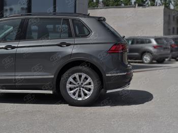 15 999 р. Защита заднего бампера (Ø42 мм, нержавейка, NOT R-LINE) SLITKOFF  Volkswagen Tiguan  Mk2 (2020-2022) рестайлинг  с доставкой в г. Краснодар. Увеличить фотографию 3