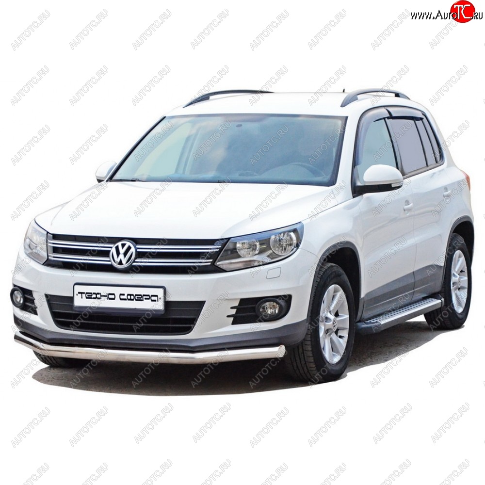 21 799 р. Порожки для ног Бумер (алюминий) Volkswagen Tiguan NF рестайлинг (2011-2017)  с доставкой в г. Краснодар