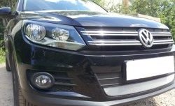 1 539 р. Сетка на бампер Sport&Style Russtal (хром)  Volkswagen Tiguan  NF (2011-2017) рестайлинг  с доставкой в г. Краснодар. Увеличить фотографию 2