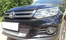 1 539 р. Сетка на бампер Sport&Style Russtal (хром)  Volkswagen Tiguan  NF (2011-2017) рестайлинг  с доставкой в г. Краснодар. Увеличить фотографию 3