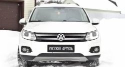 1 199 р. Зимняя заглушка решетки переднего бампера (Track & Field) РА Volkswagen Tiguan NF рестайлинг (2011-2017)  с доставкой в г. Краснодар. Увеличить фотографию 3