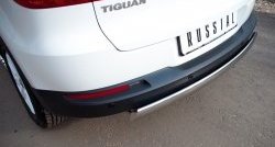 13 299 р. Защита заднего бампера (Ø75x42 мм, нержавейка) Russtal Volkswagen Tiguan NF рестайлинг (2011-2017)  с доставкой в г. Краснодар. Увеличить фотографию 3