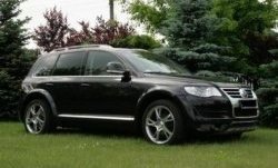 9 649 р. Накладки на колёсные арки CT Volkswagen Touareg GP рестайлинг (2006-2010) (Неокрашенные)  с доставкой в г. Краснодар. Увеличить фотографию 2