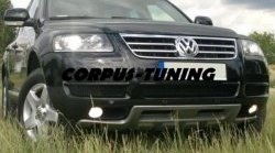 8 349 р. Накладка на передний бампер King Kong v2 Volkswagen Touareg GP рестайлинг (2006-2010) (Неокрашенная)  с доставкой в г. Краснодар. Увеличить фотографию 3