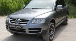 999 р. Реснички на фары RA Volkswagen Touareg GP дорестайлинг (2002-2007) (Неокрашенные)  с доставкой в г. Краснодар. Увеличить фотографию 5