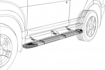 24 799 р. Порожки для ног на Slitkoff Optima  Volkswagen Touareg  GP (2002-2010) дорестайлинг, рестайлинг (Silver)  с доставкой в г. Краснодар. Увеличить фотографию 5