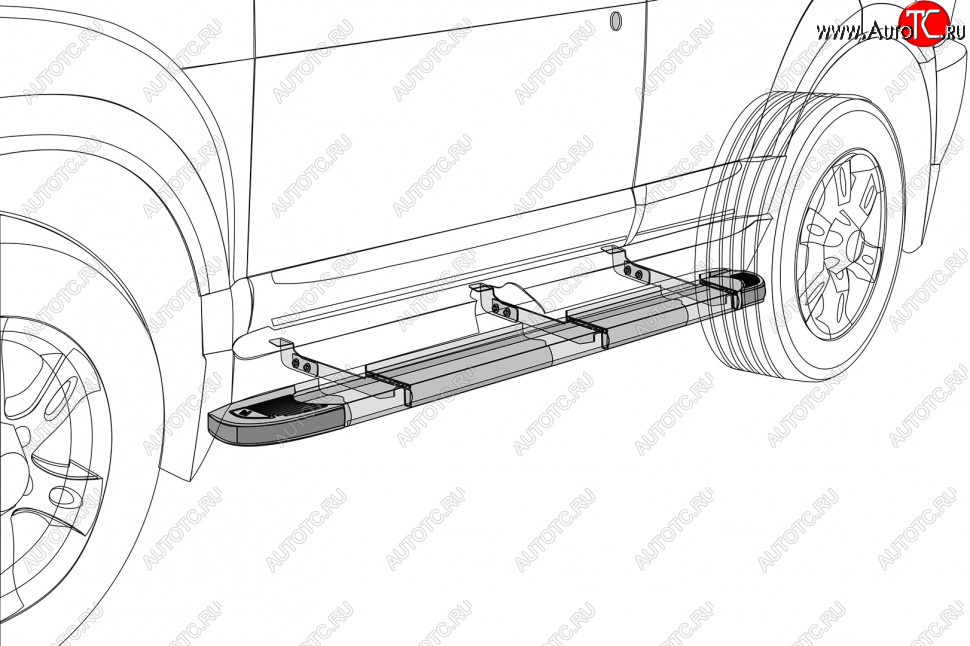 25 499 р. Порожки для ног на Slitkoff Premium  Volkswagen Touareg  GP (2002-2010) дорестайлинг, рестайлинг (Silver)  с доставкой в г. Краснодар