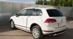 19 999 р. Одинарная защита заднего бампера диаметром 63 мм SLITKOFF  Volkswagen Touareg  NF (2014-2018) рестайлинг  с доставкой в г. Краснодар. Увеличить фотографию 4