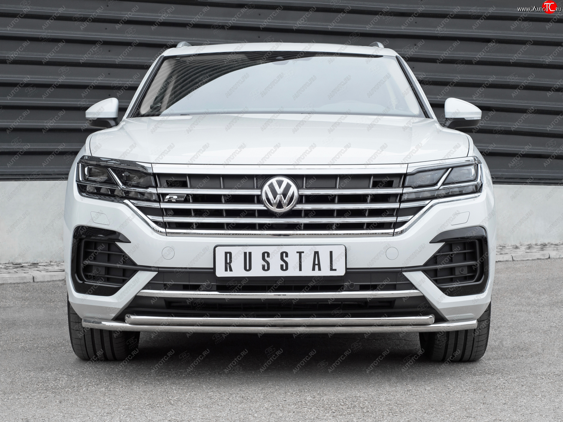 23 399 р. Защита переднего бампера (2 трубы Ø42, нержавейка, NOT 2.0 TSI) Volkswagen Touareg CR (2018-2024)  с доставкой в г. Краснодар