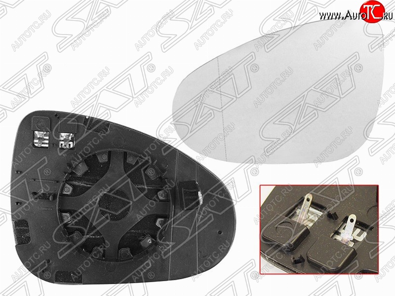 1 499 р. Правый зеркальный элемент зеркала заднего вида SAT (с подогревом) Volkswagen Touareg NF дорестайлинг (2010-2014)  с доставкой в г. Краснодар