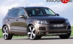 23 049 р. Накладка Je Design на передний бампер 7P Volkswagen Touareg NF дорестайлинг (2010-2014) (Неокрашенная)  с доставкой в г. Краснодар. Увеличить фотографию 3