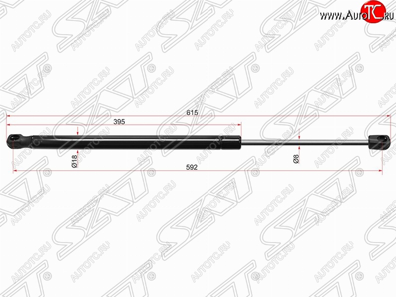 579 р. Газовый упор крышки багажника SAT  Volkswagen Touareg  NF (2010-2018) дорестайлинг, рестайлинг  с доставкой в г. Краснодар