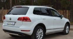 16 849 р. Защита заднего бампера (Ø75x42 мм, нержавейка) Russtal Volkswagen Touareg NF дорестайлинг (2010-2014)  с доставкой в г. Краснодар. Увеличить фотографию 4