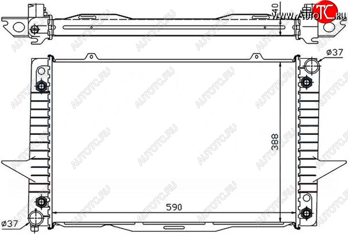 10 799 р. Радиатор двигателя (пластинчатый, 2.0T/2.3T/2.5T, АКПП) SAT (36 мм)  Volvo S70 - V70  с доставкой в г. Краснодар