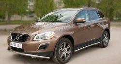 15 999 р. Защита порогов из круглой трубы диаметром 42 мм SLITKOFF  Volvo XC60 (2008-2013)  дорестайлинг  с доставкой в г. Краснодар. Увеличить фотографию 2