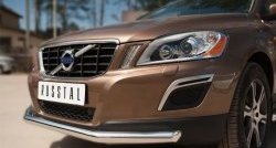 18 299 р. Одинарная защита переднего бампера диаметром 63 мм SLITKOFF  Volvo XC60 (2008-2013)  дорестайлинг  с доставкой в г. Краснодар. Увеличить фотографию 2