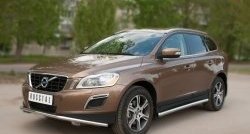 13 849 р. Защита порогов из круглой трубы диаметром 63 мм Russtal Volvo XC60  дорестайлинг (2008-2013) (Защита порогов с со скосами на торцах (вариант 1))  с доставкой в г. Краснодар. Увеличить фотографию 8