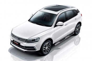 Защита порогов Slitkoff (d76 мм, с проступями) Zotye (Зоти) Coupa (Купа)  B11F (2019-2021) B11F